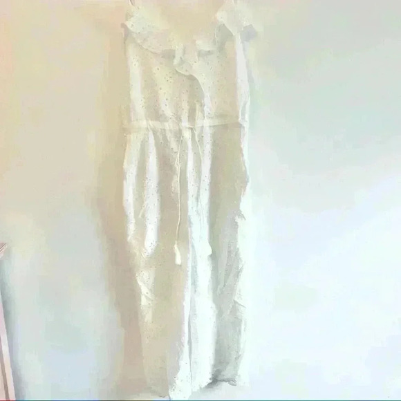 All in Favor White Ruffle Eyelet Jumpsuit - Picture 6 of 16